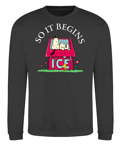 So it begins - summer, sommer, ice, eis, dog, hot, heiß - Sweatshirt