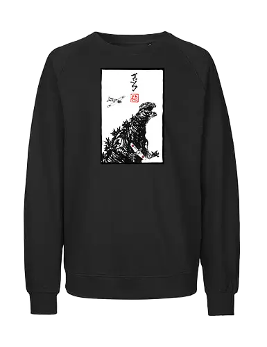 Kaiju Concept Blanc - Monster, Airplane - Fairtrade Sweatshirt