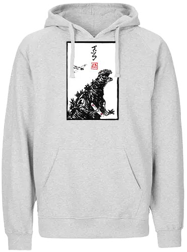 Kaiju Concept Blanc - Monster, Airplane - Fairtrade Hoodie