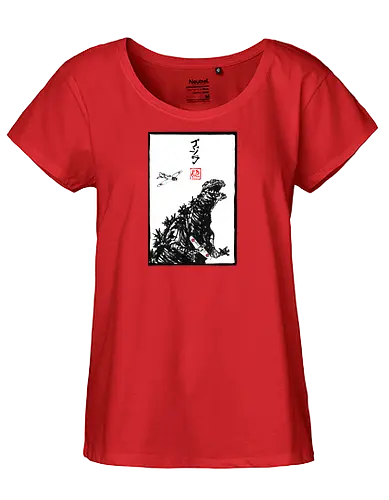 Kaiju Concept Blanc - Monster, Airplane - Fairtrade Girl Shirt