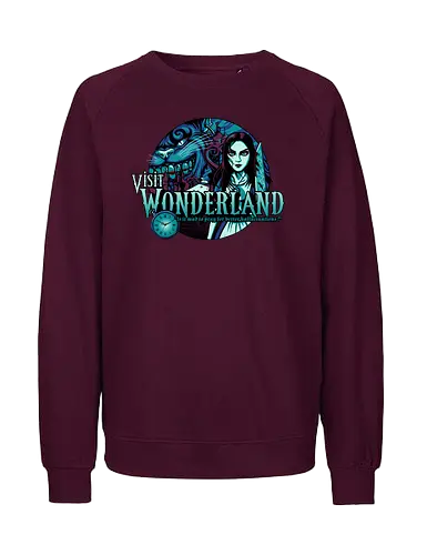 Visit Wonderland - alice, wunderland, cheshire cat, katze, maComiconsoles - Fairtrade Sweatshirt