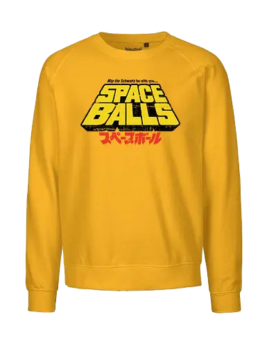 May the Schwartz be with you - vintage, space, balls, space opera, scifi, helmchen - Fairtrade Sweatshirt