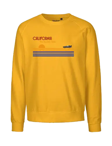 California - golden state, back, future, bttf, delorn - Fairtrade Sweatshirt
