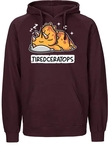 Tiredceratops - triceratops, dino, dinosaur, müde - Fairtrade Hoodie
