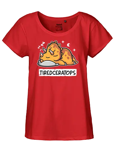 Tiredceratops - triceratops, dino, dinosaur, müde - Fairtrade Girl Shirt
