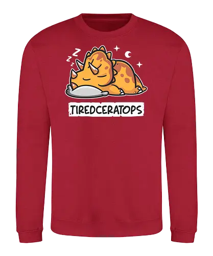 Tiredceratops - triceratops, dino, dinosaur, müde - Sweatshirt