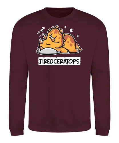 Tiredceratops - triceratops, dino, dinosaur, müde - Sweatshirt