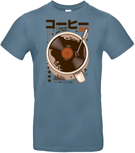 Japan Vinyl Coffee - Beverage, Caffeine, Black - Standard T-Shirt