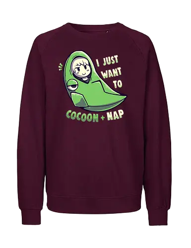 Cocoon and Nap - kokon, nap, schlafen, pocket, monster - Fairtrade Sweatshirt