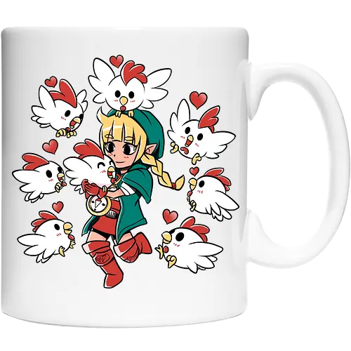 Chicken Queen - chicken, huhn, hero of time, gaming - Keramiktasse