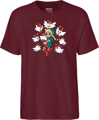 Chicken Queen - chicken, huhn, hero of time, gaming - Fairtrade T-Shirt