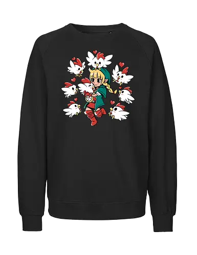Chicken Queen - chicken, huhn, hero of time, gaming - Fairtrade Sweatshirt
