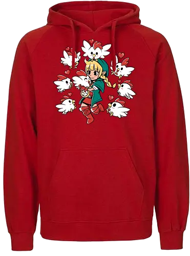 Chicken Queen - chicken, huhn, hero of time, gaming - Fairtrade Hoodie
