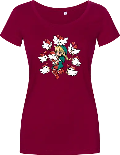 Chicken Queen - chicken, huhn, hero of time, gaming - Damen T-Shirt