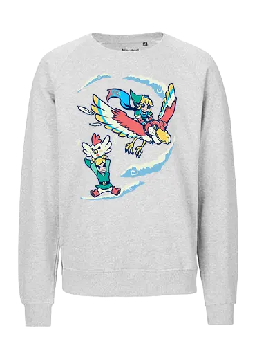 Better Way to Fly - hero of time, gaming, chicken - Fairtrade Sweatshirt