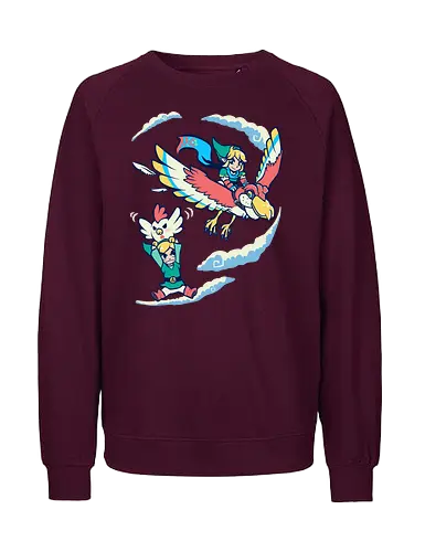 Better Way to Fly - hero of time, gaming, chicken - Fairtrade Sweatshirt