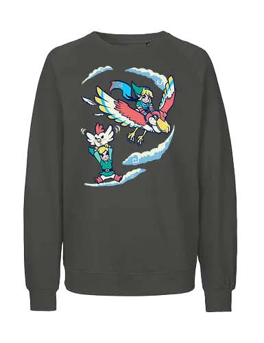Better Way to Fly - hero of time, gaming, chicken - Fairtrade Sweatshirt