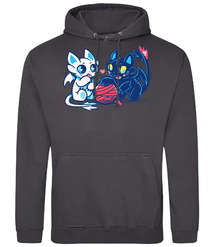 Light and Night Dragon Cats - drache, katze, cat, tame - Standard Hoodie