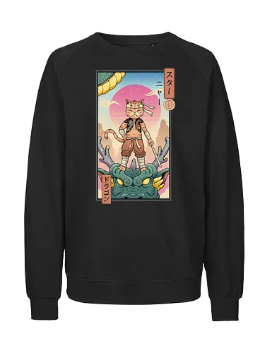 Dragon Meowster - drache, dragon, katze, cat, meow - Fairtrade Sweatshirt