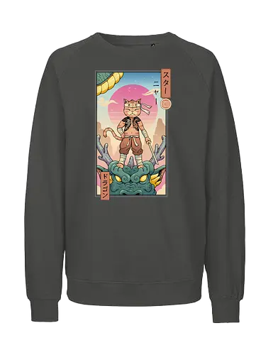 Dragon Meowster - drache, dragon, katze, cat, meow - Fairtrade Sweatshirt