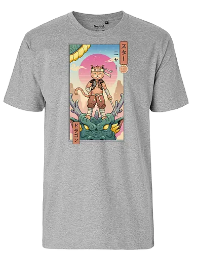 Dragon Meowster - drache, dragon, katze, cat, meow - Fairtrade T-Shirt