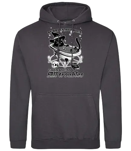Bubbles - cat, katze, witch, troubles, bath, baden - Standard Hoodie
