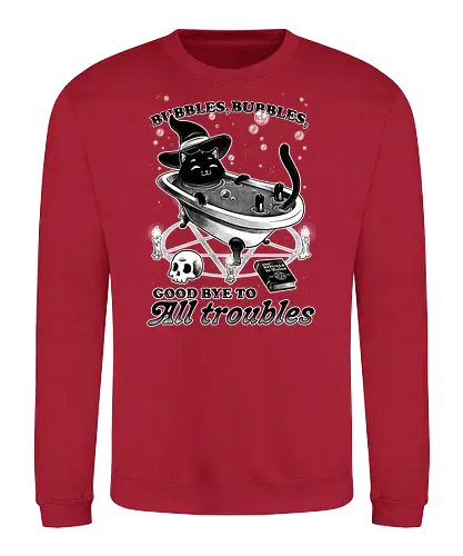 Bubbles - cat, katze, witch, troubles, bath, baden - Sweatshirt