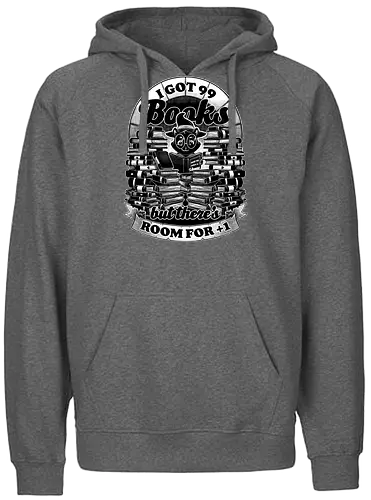 I got 99 Books - cat, witch, book, buch, bücher, katze - Fairtrade Hoodie