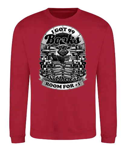 I got 99 Books - cat, witch, book, buch, bücher, katze - Sweatshirt
