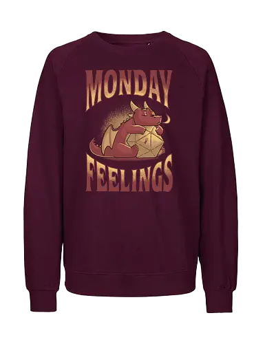 RPG Monday Feelings - dice, würfel, rpg, pen and paper - Fairtrade Sweatshirt