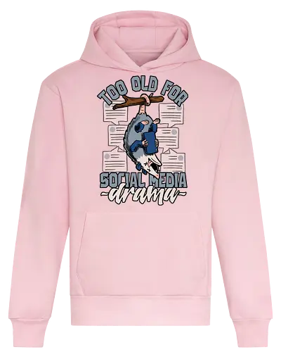 Too old for social media Drama - social, media, drama, opossum - Heavyweight Hoodie