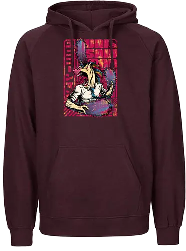 Unicorn Saw Man - chainsaw, einhorn, unicorn, anime, parody - Fairtrade Hoodie