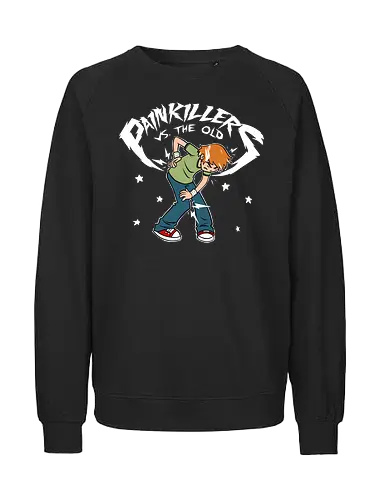 Painkillers vs. the Old - scott, pilgrim, world, parody, comic - Fairtrade Sweatshirt