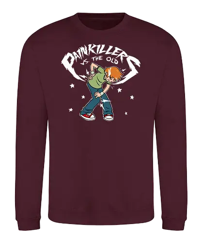 Painkillers vs. the Old - scott, pilgrim, world, parody, comic - Sweatshirt