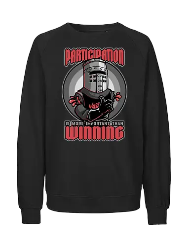 Participation - black knight, holy grail, kokosnuss, ritter, monthy python - Fairtrade Sweatshirt