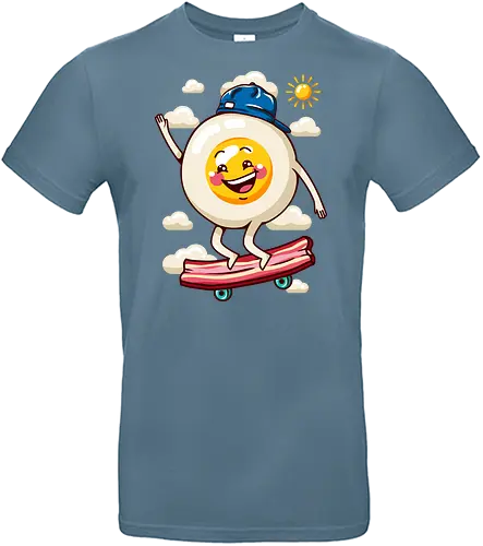 Sunny Side - spiegelei, skateboard, bacon, fried egg - Standard T-Shirt