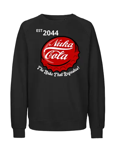 Est. 2044 - cola, cap, bottle, vault - Fairtrade Sweatshirt