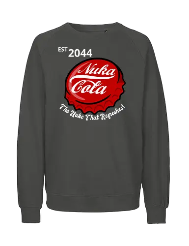 Est. 2044 - cola, cap, bottle, vault - Fairtrade Sweatshirt