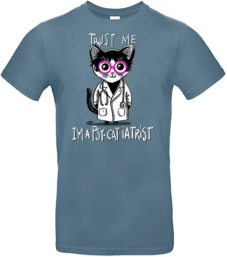 Psy-Cat-Iatrist - Cat, Katze, Psychiatrist, Psychiater, Doctor - Standard T-Shirt