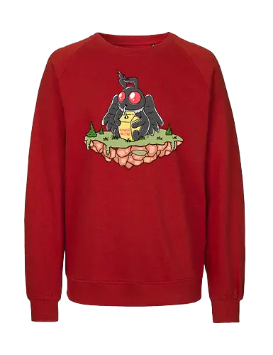 Healthy Drink - moth, mothman, flower, vampire, nektar, motte - Fairtrade Sweatshirt