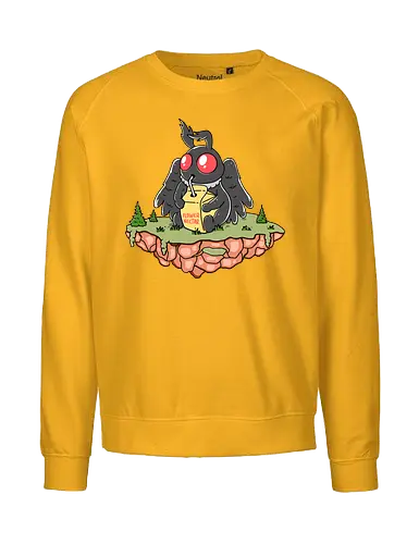 Healthy Drink - moth, mothman, flower, vampire, nektar, motte - Fairtrade Sweatshirt