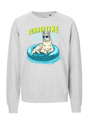 Summer Alpaca - sommer, summertime, alpaca, llama, holiday, urlaub - Fairtrade Sweatshirt
