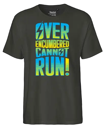 Overencumbered - fallout, gaming, statement - Fairtrade T-Shirt