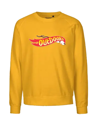 Outdoors! - outdoor, marshmallow, bonfire, camping, wheels, retro, 90s - Fairtrade Sweatshirt
