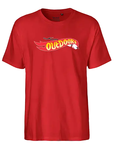 Outdoors! - outdoor, marshmallow, bonfire, camping, wheels, retro, 90s - Fairtrade T-Shirt