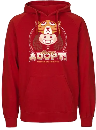 Adopt a Cat - Cute, Cat, Katze - Fairtrade Hoodie