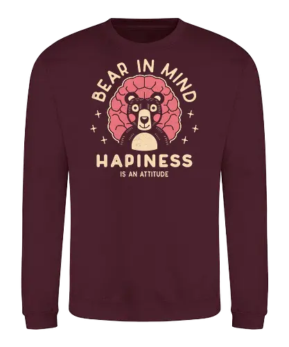 Bear in Mind Happiness Attitude - Bär - Sweatshirt