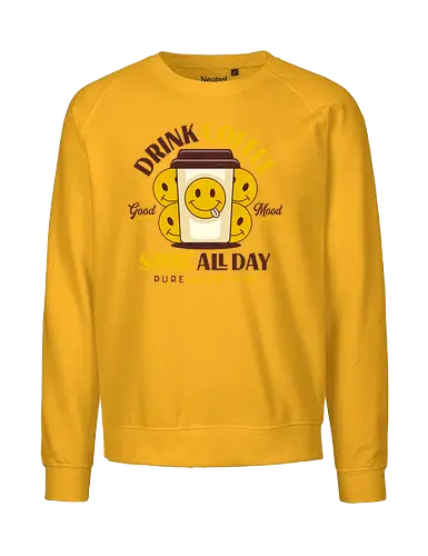 Drink Coffee and Smile - Beverage, Coffee, Happy, Caffeine, Bn - Fairtrade Sweatshirt