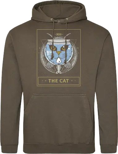 Fish Bowl Cat Tarot Card
