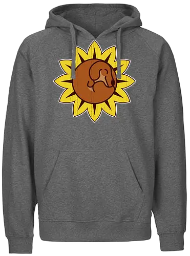 Teckel Flower - Dachshund, Cute, Sunflower - Fairtrade Hoodie
